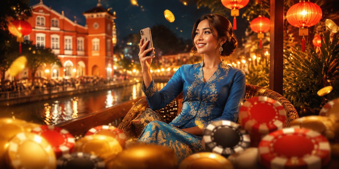 Pengguna Malaysia mengakses platform 4finger melalui telefon bimbit